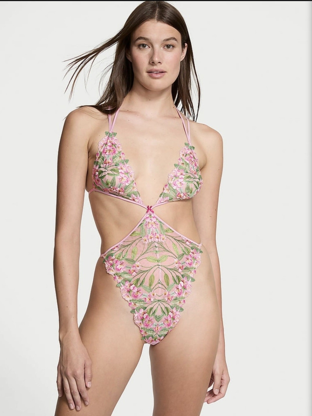 Victoria's Secret Lily Embroidery Triangle Teddy